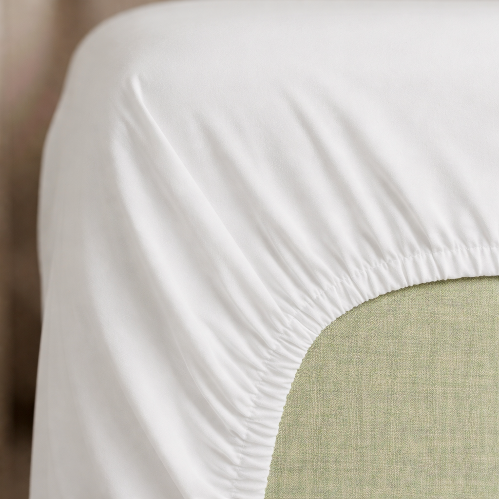 White Fitted Percale Sheet