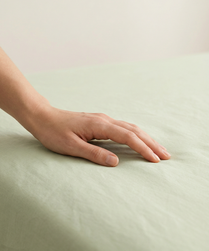 Light Olive Fitted Percale Sheet