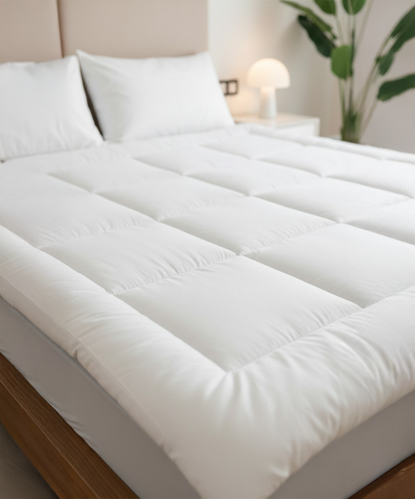 White Thick Mattress Topper
