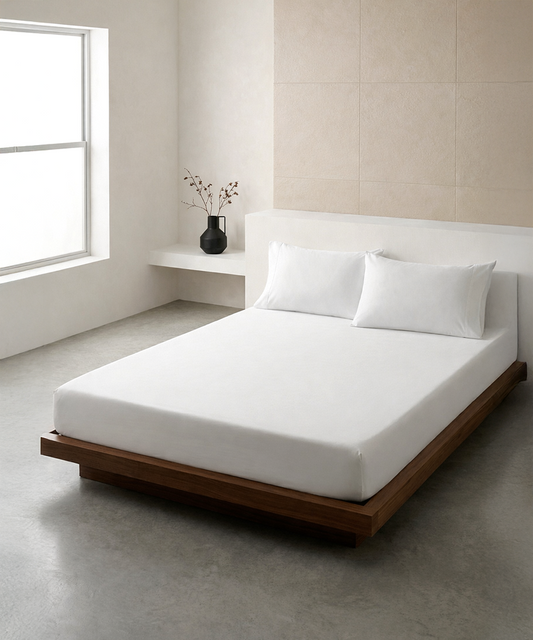 White Fitted Percale Sheet