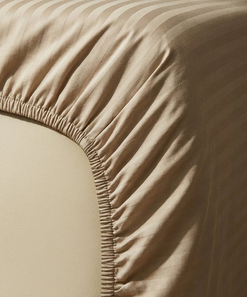 Beige Luxury Stripped Sheet