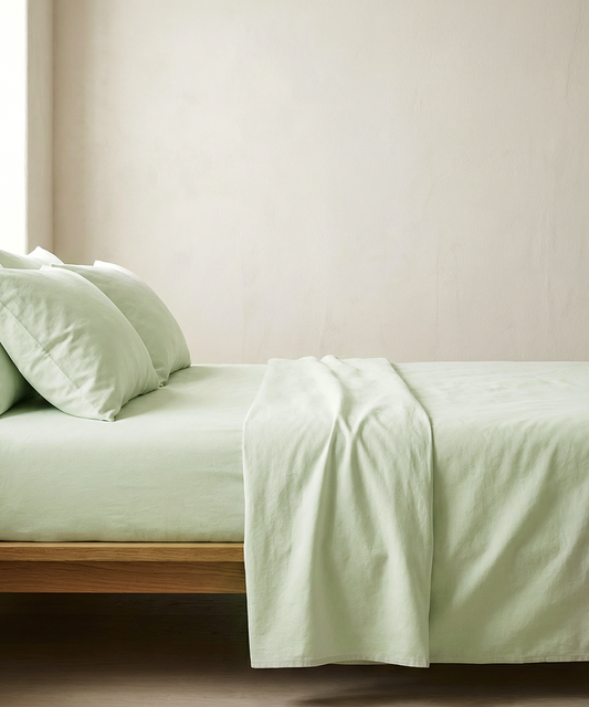 Light Olive Fitted Percale Sheet