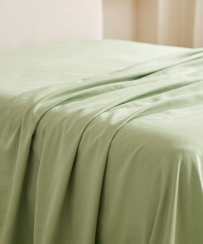 Light Olive Fitted Percale Sheet