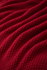 Burgundy WAFFLE Coverlet