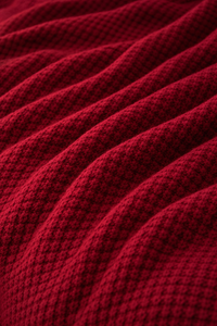 Burgundy WAFFLE Coverlet