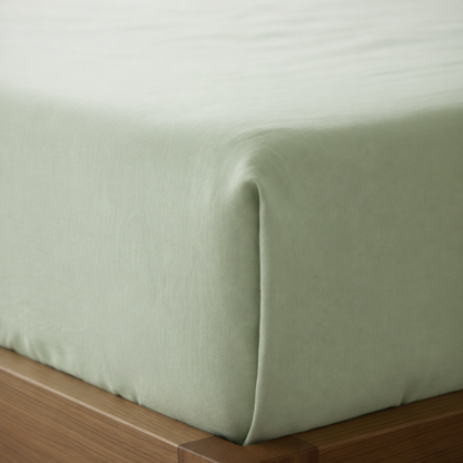 Light Olive Fitted Percale Sheet