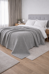 Grey Waffle Coverlet