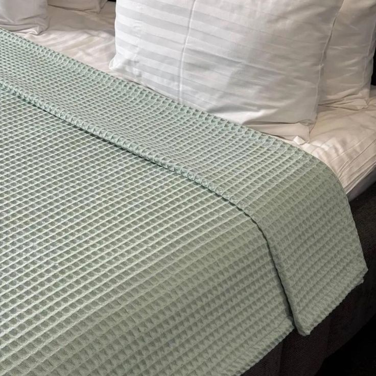 Mint WAFFLE Coverlet