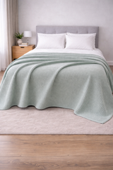 Mint WAFFLE Coverlet