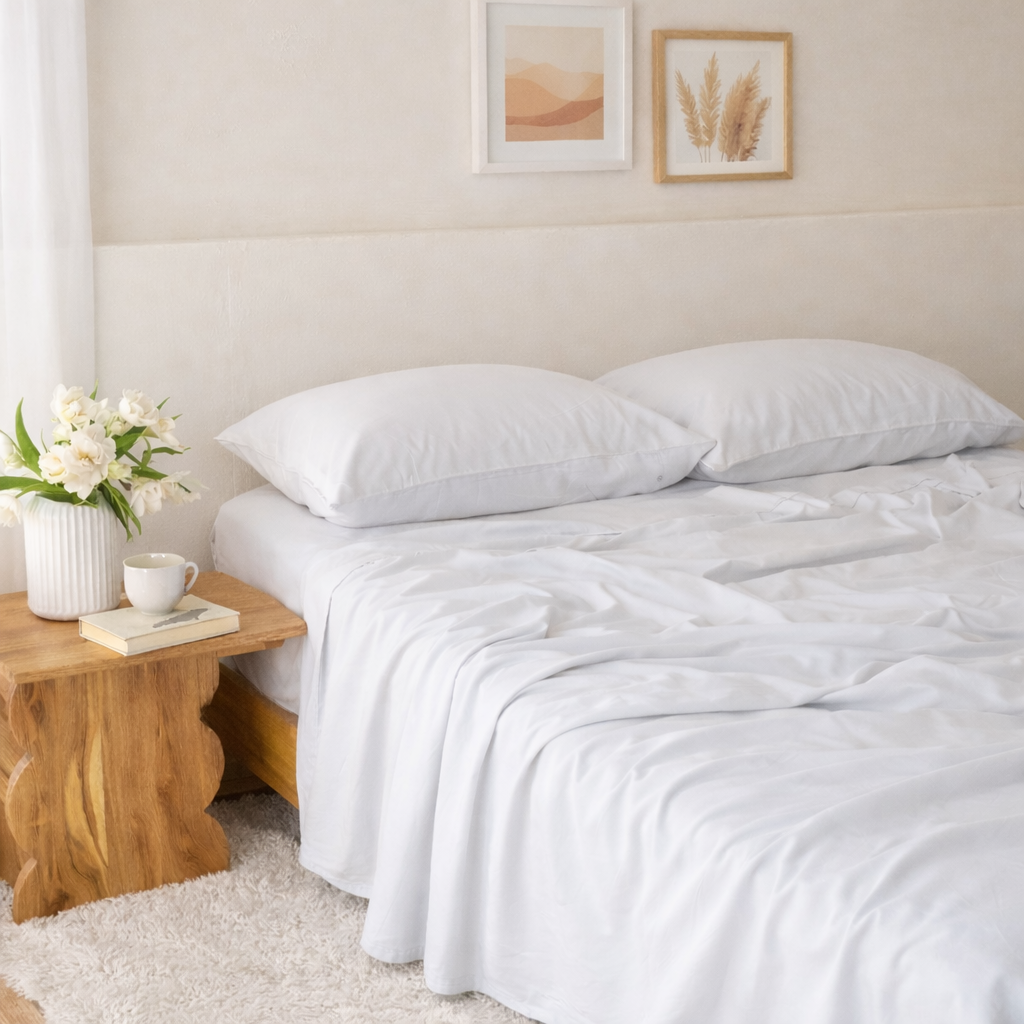 White Percale Flat Sheet