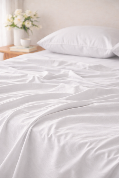 White Percale Flat Sheet
