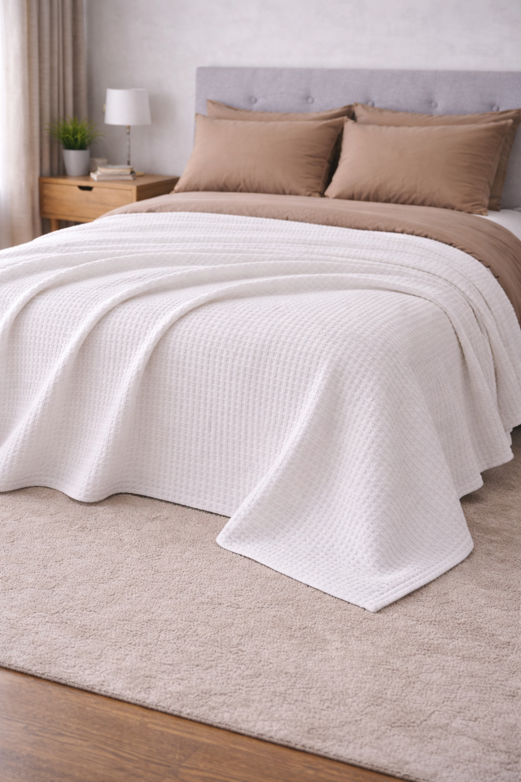 White Waffle Coverlet