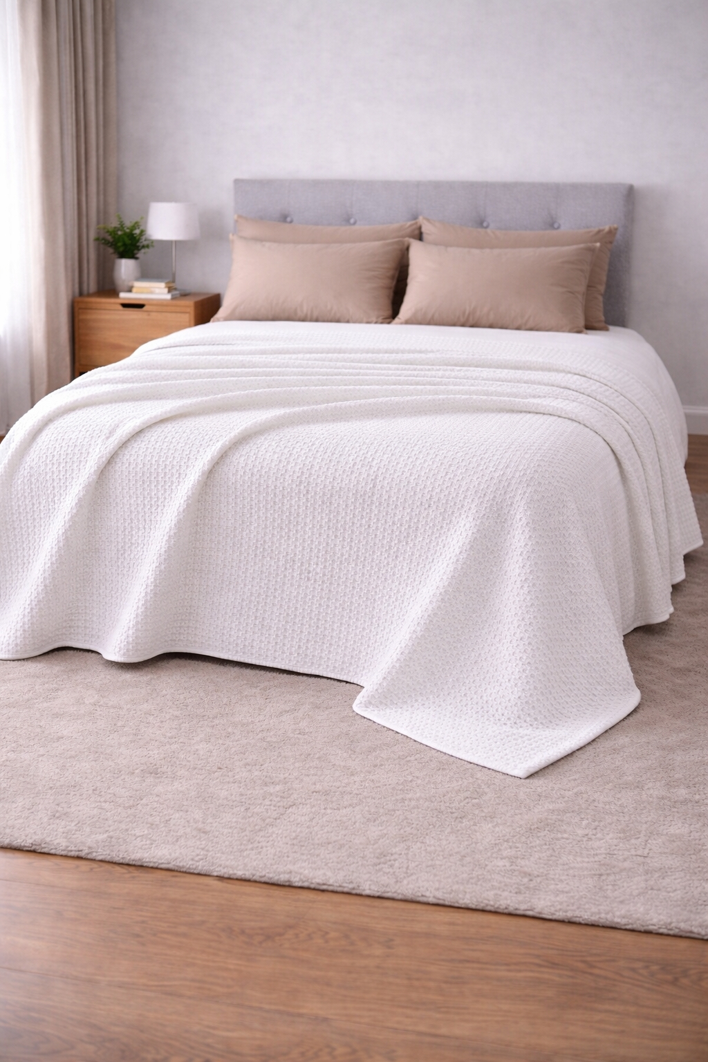 White Waffle Coverlet