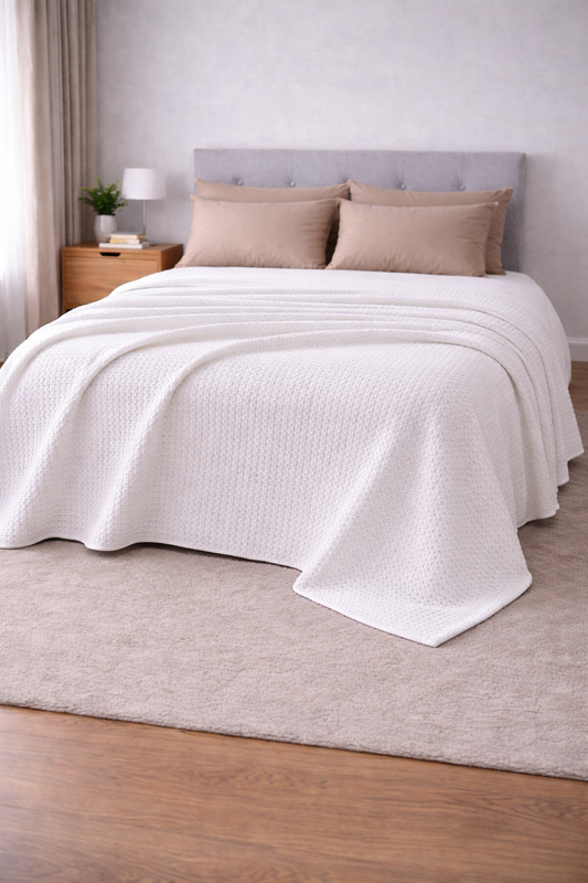 White Waffle Coverlet