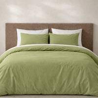 Light Olive Soft Duvet Cover